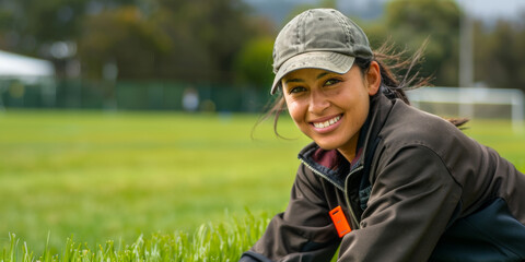 Professional portrait - groundskeeper at the field
