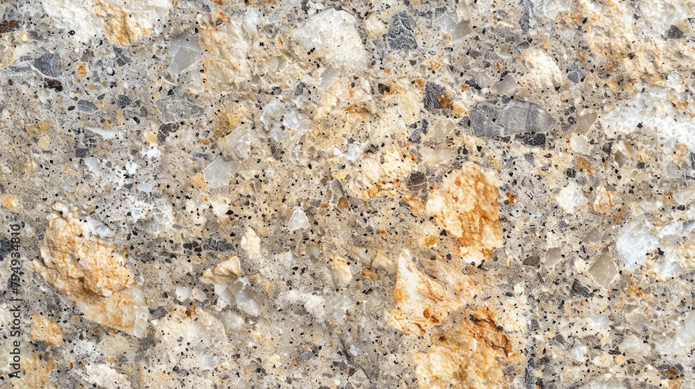 Poster granite slabs background with a solid granular structure of quartz feldspar and mica