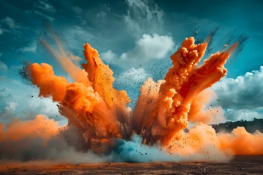 Captivating Visuals of a Dramatic Color Explosion Bringing Life and Energy to Any Composition