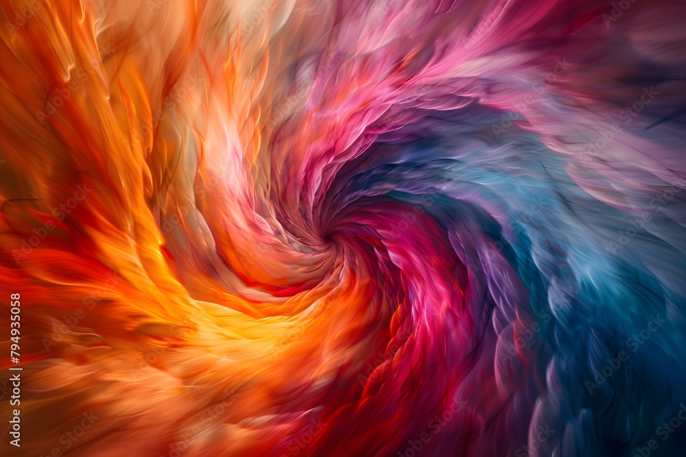 Poster captivating swirls of colorful motion:a visually mesmerizing abstract representation of dynamic ener