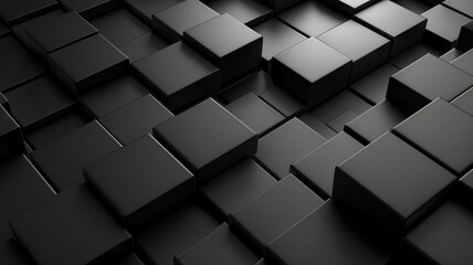 black cube boxes background.