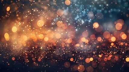 Abstract bokeh lights in warm tones - A mesmerizing display of abstract bokeh lights shimmering in warm gold and orange hues, creating a cozy, enchanting atmosphere