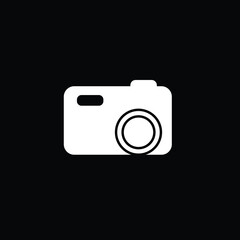 Abstract camera icon set camera photo snapshot capture photograph shutter flash digital on black background.