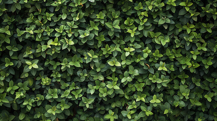 Obraz premium A lush green plant with leaves that are shaped like hearts. The leaves are green and appear to be healthy