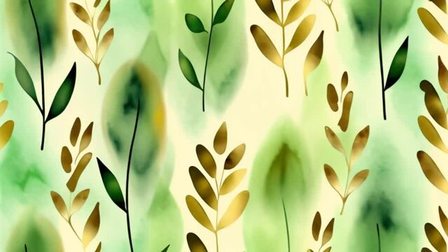 Gently green background with leaves