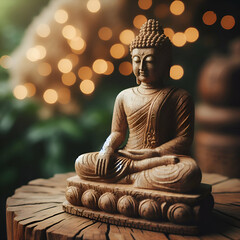 Rustic Zen Buddha Figurine