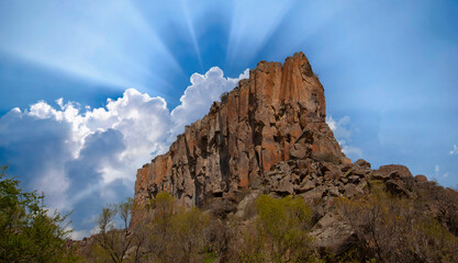 Famous and popular tourist attraction of Cappadocia and Turkey is the Ihlara Valley with a deep...