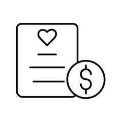 wedding cost icon with white background vector stock illustration