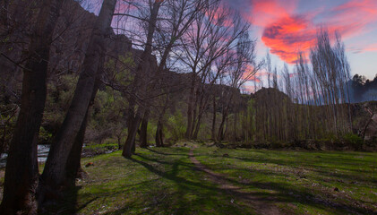 Famous and popular tourist attraction of Cappadocia and Turkey is the Ihlara Valley with a deep...