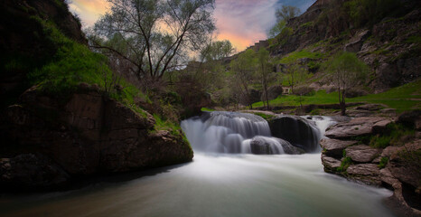 Famous and popular tourist attraction of Cappadocia and Turkey is the Ihlara Valley with a deep...