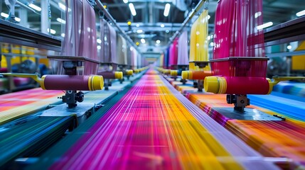 Dynamic Textile Machines A Colorful Perspective. The Legacy of Textile Manufacturing A Kaleidoscope of Colors