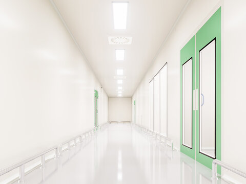 Corridors Clean Room in pharmaceutical factory