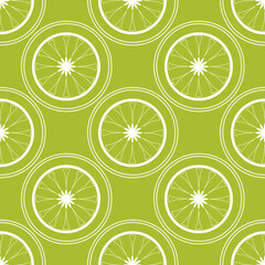 Seamless abstract cartoon simple slices lime summer pattern background