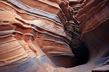 Ancient Canyon Rock Gradients: Layers of Sediment Display