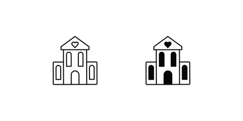 hall icon with white background vector stock illustration