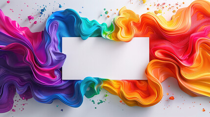 White Paper With Colorful Swirl: LGBT Pride Concept