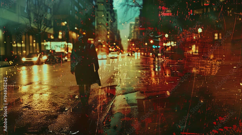 Poster analog film texture and rich colors add depth and character to the image