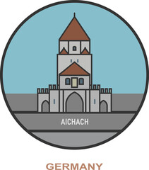 Aichach. Cities and towns in Germany