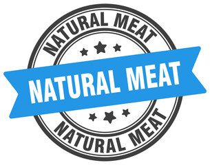 natural meat stamp. natural meat label on transparent background. round sign