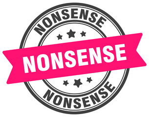 Fototapeta premium nonsense stamp. nonsense label on transparent background. round sign