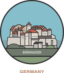 Burghausen. Cities and towns in Germany