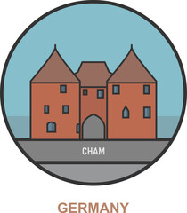 Cham. Cities and towns in Germany