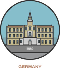 Burg. Cities and towns in Germany