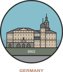 Greiz. Cities and towns in Germany
