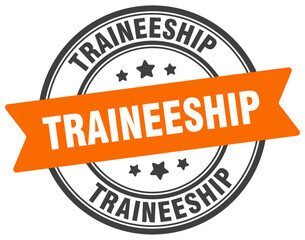 traineeship stamp. traineeship label on transparent background. round sign