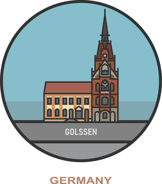 Golssen. Cities and towns in Germany
