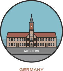 Koennern. Cities and towns in Germany