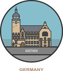 Koethen. Cities and towns in Germany