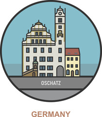 Oschatz. Cities and towns in Germany