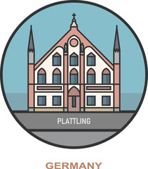 Plattling. Cities and towns in Germany