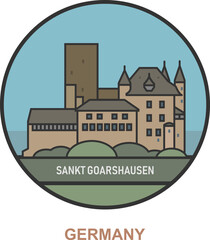 Sankt Goarshausen. Cities and towns in Germany