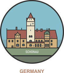 Schonau. Cities and towns in Germany