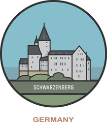 Schwarzenberg. Cities and towns in Germany
