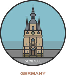 St Wendel. Cities and towns in Germany