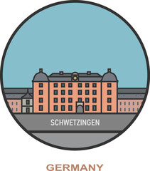 Schwetzingen. Cities and towns in Germany