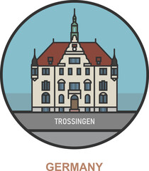 Trossingen. Cities and towns in Germany