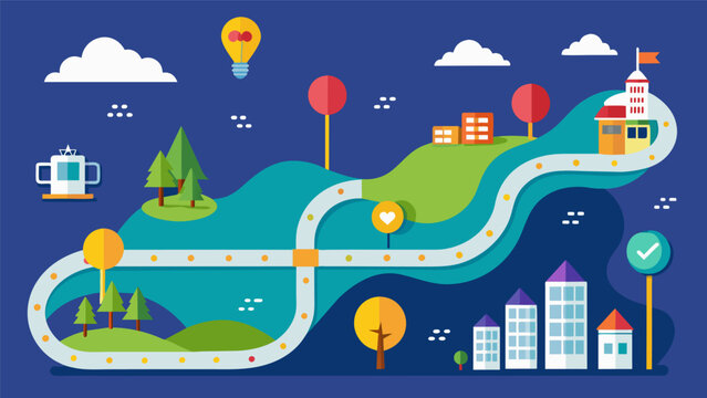 A roadmap with different milestones from Scarcity to Abundance highlighting the journey towards a transformed money mindset.