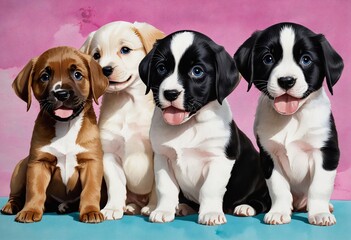 Happy Pups: A Colorful Portrait Collection
