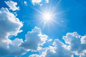 AI-generated blue sky and clouds. Beautiful simple AI generated image in 4K, unique.