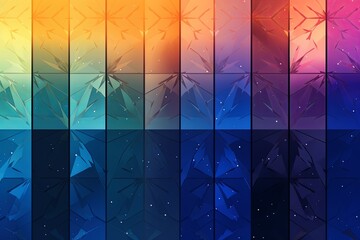 Celestial Star Gradient Patterns: Astronomical Hues Overlay