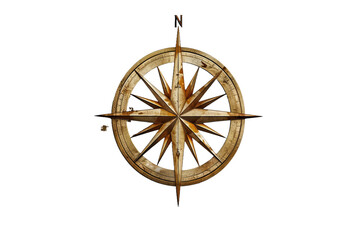 Exploring the Compass Rose On Transparent Background.