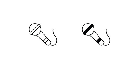 microhpone icon with white background vector stock illustration