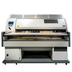 Modern press printing machine. Printer for printing business theme