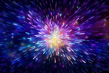 Dazzling Firework Gradient Explosions: Brilliant Light Patterns in Motion