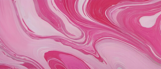Obraz premium Abstract pink watercolor paint background, liquid fluid marbled texture banner background.