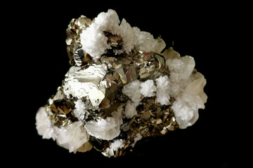 pyrite crystal isolated